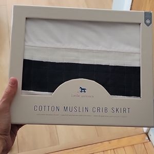 Little unicorn crib skirt